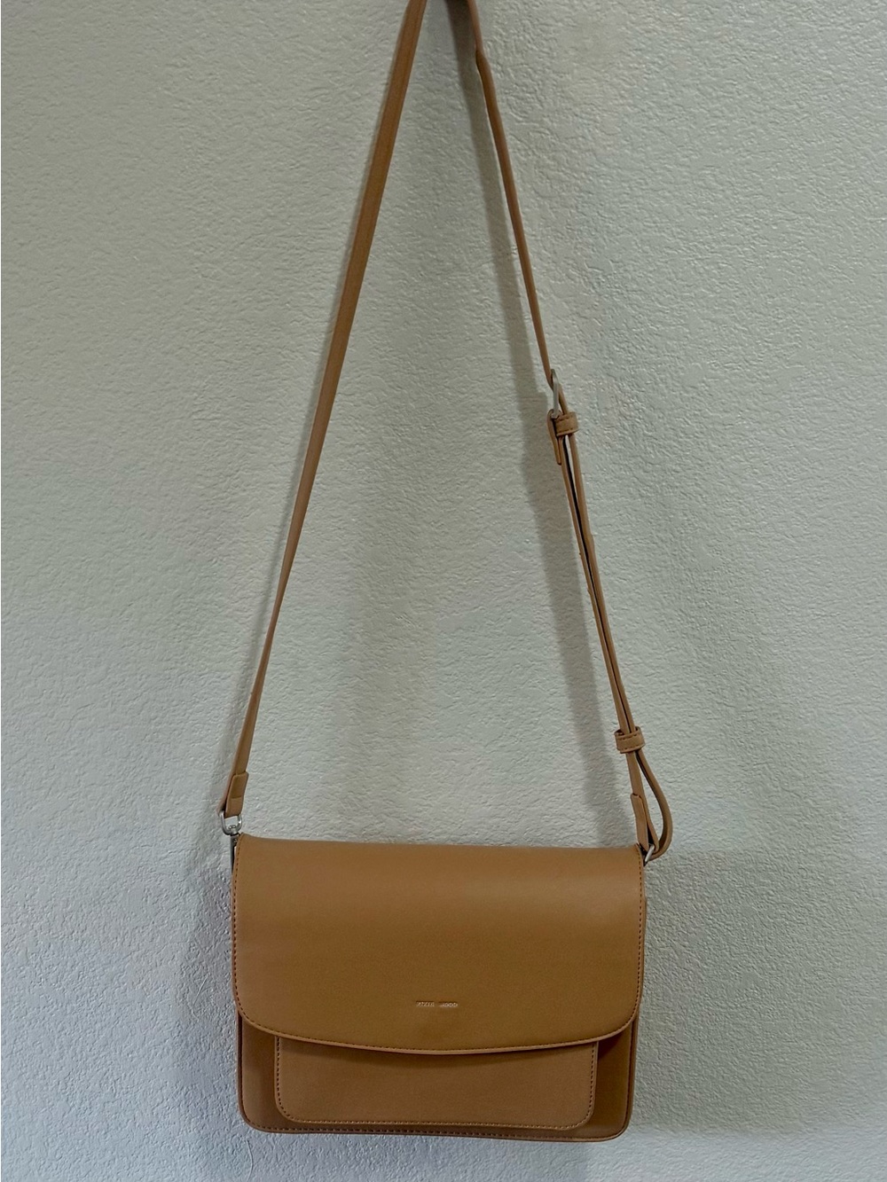 Tan Crossbody Shoulder Bag - Women's Leather-Style Everyday Purse